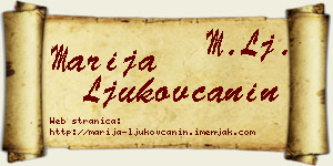 Marija Ljukovčanin vizit kartica